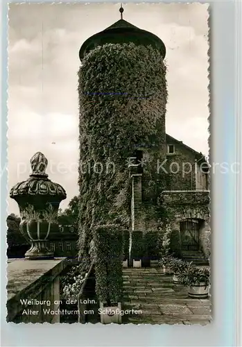 AK / Ansichtskarte Weilburg Alter Wachtturm Schlossgarten Kat. Weilburg Lahn