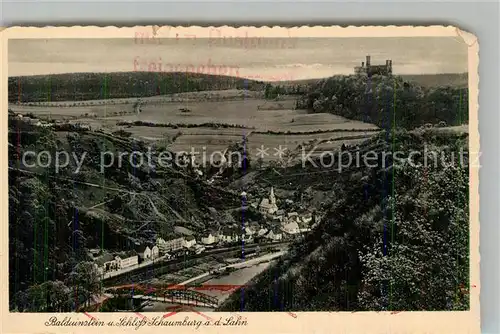 AK / Ansichtskarte Balduinstein Schloss Schaumburg Lahntal Gasthaus Zum Baeren Kat. Balduinstein