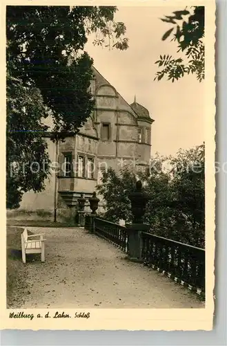 AK / Ansichtskarte Weilburg Schloss Parkbank Kat. Weilburg Lahn