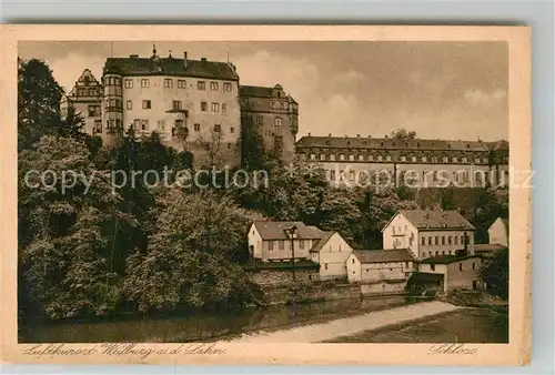 AK / Ansichtskarte Weilburg Schloss Lahnwehr Kat. Weilburg Lahn