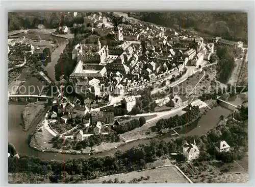 AK / Ansichtskarte Weilburg Fliegeraufnahme Schloss Lahnbruecke Kat. Weilburg Lahn