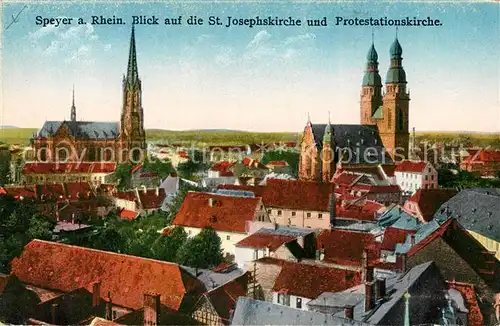 AK / Ansichtskarte Speyer Rhein Josephskirche Protestationskirche Kat. Speyer