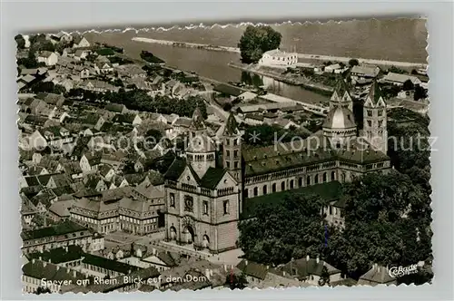 Speyer Rhein Fliegeraufnahme Dom Kat. Speyer