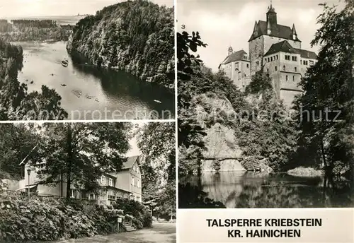 Kriebstein Landschaftspanorama Talsperre Waldhaus Lauenhain Burg Kriebstein Kat. Kriebstein