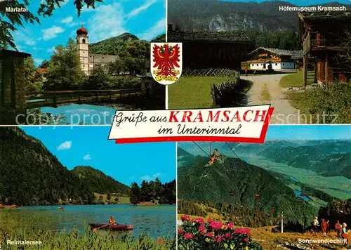 Kramsach Mariatal Kirche Hoefemuseum Reintalersee Sonnwendjochlift Kat. Kramsach