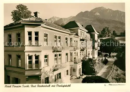 Bad Reichenhall Hotel Pension Tivoli mit Predigtstuhl Kat. Bad Reichenhall