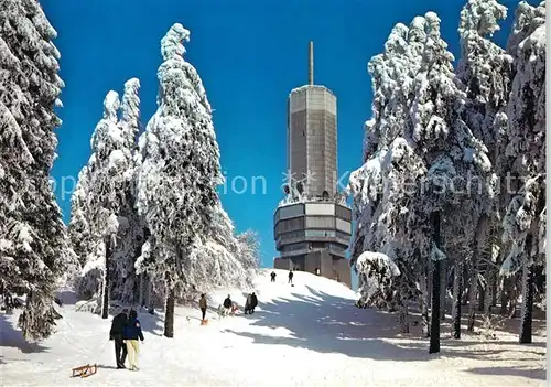 Feldberg Taunus Sendeturm Winterpanorama Kat. Schmitten