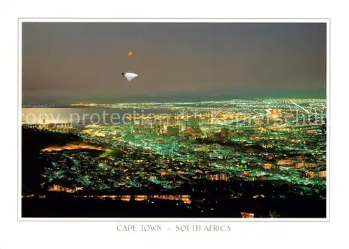 Cape Town Kaapstad Kapstadt Stadtpanorama bei Nacht Kat. Cape Town