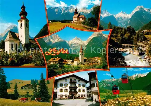 Lofer Au Kirchlein Teufelssteg Loferer Steinberge Alm Hotel Post Gondelbahn zur Loferer Alm Kat. Lofer