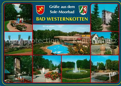 Bad Westernkotten Sole Moorbad Kurpark Springbrunnen Saline Kat. Erwitte