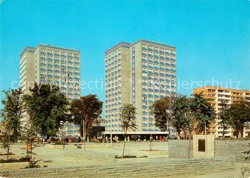 Magdeburg Nord Paul Markowski Platz Hochhaeuser Plattenbauten Kat. Magdeburg