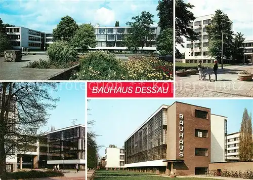 Dessau Rosslau Bauhaus Bauhausplatz Atelierhaus Bruecke Werkstattgebaeude Kat. Dessau Rosslau