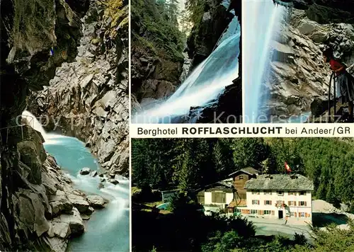 Andeer GR Berghotel Rofflaschlucht Wasserfall Kat. Andeer