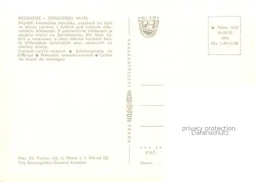 Spindleruv Mlyn Spindlermuehle Erholungsheim im Riesengebirge Kat. Trutnov