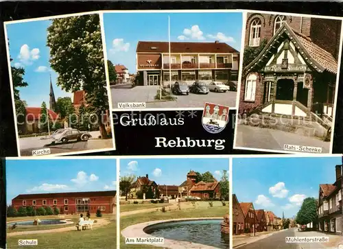 Rehburg Loccum Kirche Volksbank Ratsschenke Schule Marktplatz Muehlentorstrasse Kat. Rehburg Loccum