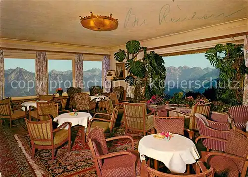 Sonthofen Oberallgaeu Allgaeuer Berghof Restaurant Alpe Eck Alpenblick Kat. Sonthofen