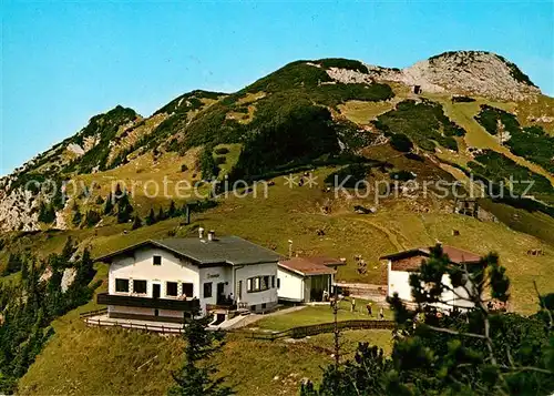 Graen Tirol Bergstation Fuessener Joechle Restaurant Sonnenalm Sefenspitze Allgaeuer Alpen Kat. Graen