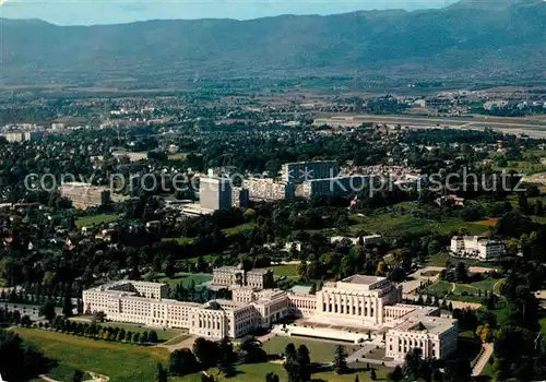 Geneve GE Palais des Nations vue aerienne Kat. Geneve