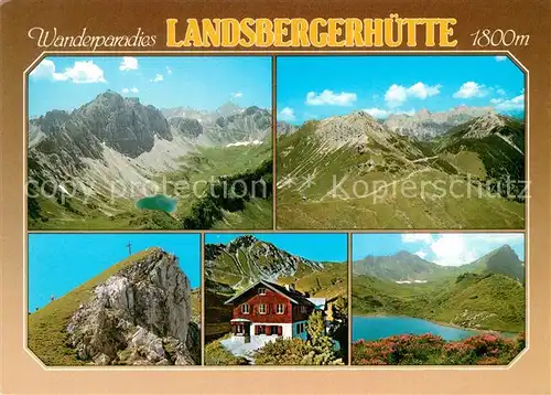 Landsbergerhuette Wanderparadies Alpen Lachensee Bergwelt Kat. Tannheim