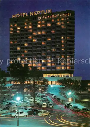 Warnemuende Ostseebad Hotel Neptun Nachtaufnahme Kat. Rostock