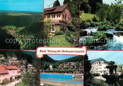 Bad Teinach Zavelstein Panorama Kurhaus Schwimmbad Brunnen Kat. Bad Teinach Zavelstein