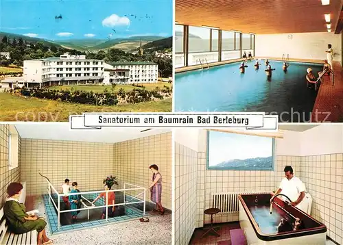 Bad Berleburg Sanatorium am Baumrain Bewegungsbad Wassertreten Moorbad Kat. Bad Berleburg