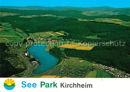 Kirchheim Hessen See Park Fliegeraufnahme Kat. Kirchheim