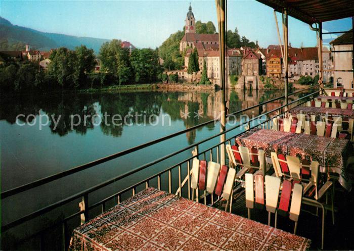 Laufenburg Baden Hotel Rebstock Rheinterrasse Kat