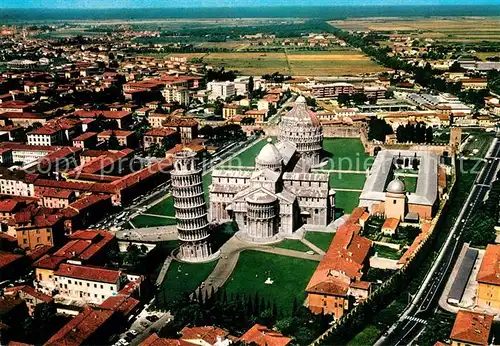 Pisa Fliegeraufnahme mit Dom und Schiefem Turm Kat. Pisa