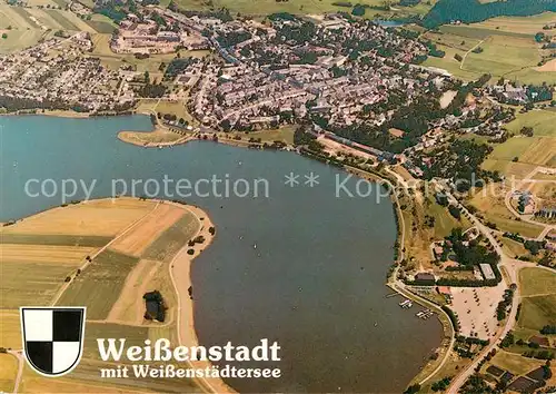 Weissenstadt Fliegeraufnahme mit Weissenstaedtersee Kat. Weissenstadt