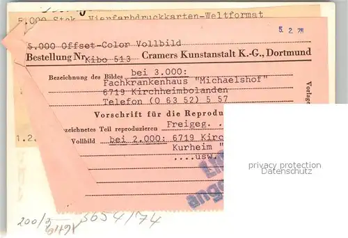 AK / Ansichtskarte Kirchheimbolanden Fliegeraufnahme Krankenhaus Michaelshof Kat. Kirchheimbolanden