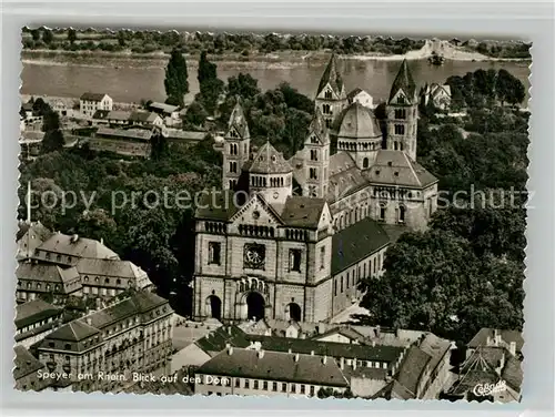 AK / Ansichtskarte Speyer Rhein Fliegeraufnahme Dom Rhein Kat. Speyer