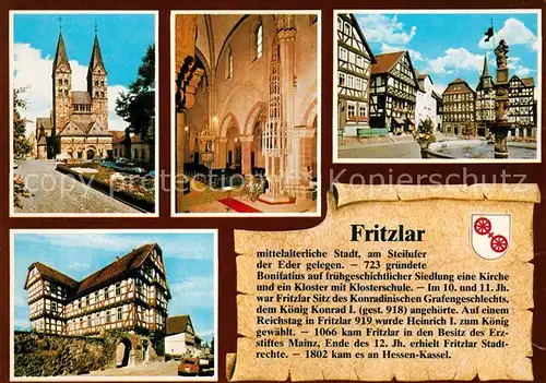 AK / Ansichtskarte Fritzlar Kirche Fachwerk Kat. Fritzlar