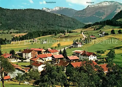 AK / Ansichtskarte Steibis mit Rindalphorn und Hochgrat Kat. Oberstaufen