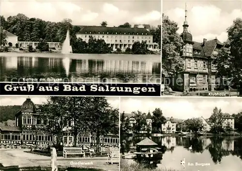 AK / Ansichtskarte Bad Salzungen Kurhaus am Burgsee Klubhaus Gradierwerk Kat. Bad Salzungen