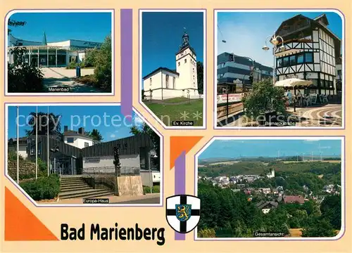 AK / Ansichtskarte Bad Marienberg Marienbad Bismarckstrasse Kirche Europa Haus