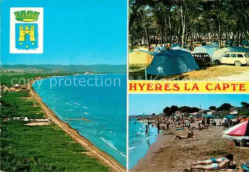 Hyeres Vue aerienne de la Capte Camping Les plages Kat. Hyeres