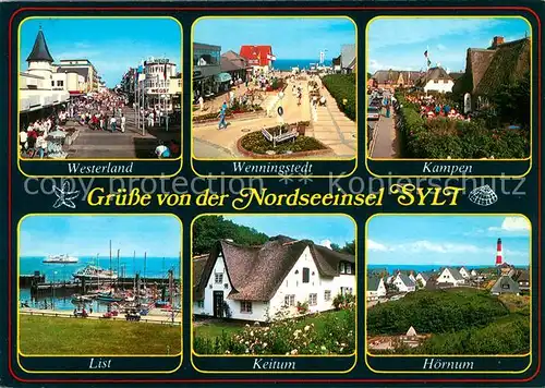 Insel Sylt verschiedene Ortschaften der Nordseeinsel Kat. Westerland
