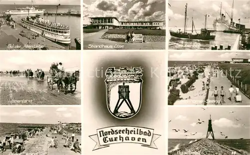 Cuxhaven Nordseebad Strandhaus Doese Schiff  Alten Liebe Kugelbahn Wattenfahrt Strand Kat. Cuxhaven