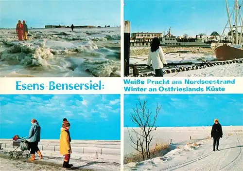 Bensersiel Eisschollen Hafen Winterlandschaft Kat. Esens