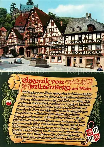 Miltenberg Main Fachwerkhaeuser Historischer Marktplatz Kat. Miltenberg