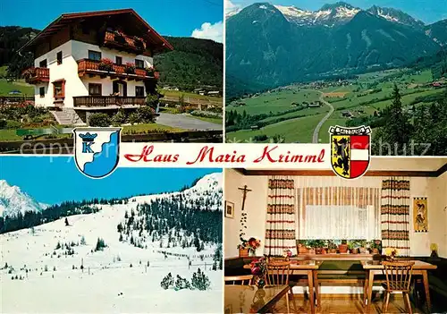 AK / Ansichtskarte Krimml Haus Maria Gaststube Panorama Skipiste Kat. Krimml