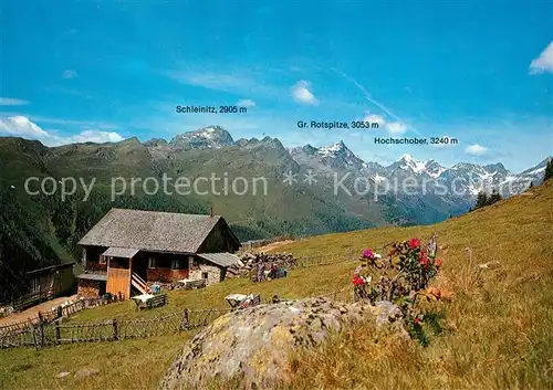 AK / Ansichtskarte Doelsach Gasthof Raneralm mit Schleinitz Gr Rotspitze Hochschober Kat. Doelsach