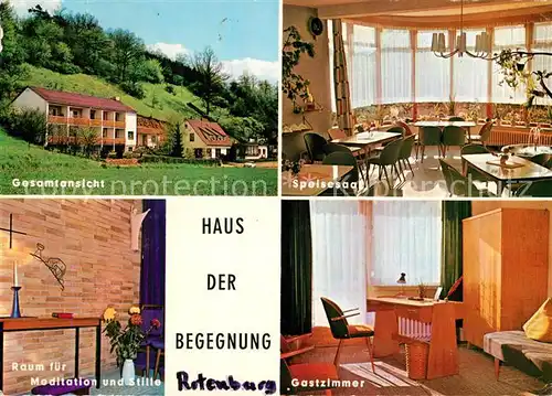 AK / Ansichtskarte Rotenburg Fulda Haus der Begegnung Speisesaal Meditationsraum Gastzimmer Kat. Rotenburg a.d. Fulda