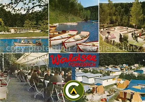 AK / Ansichtskarte Fornsbach Waldsee Restaurant Minigolf Camping Kat. Murrhardt