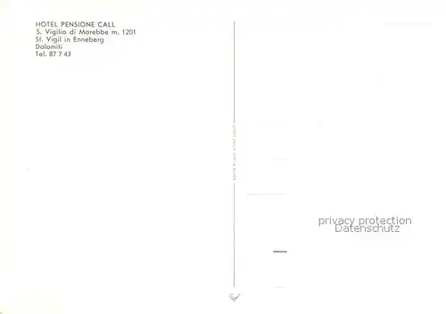 AK / Ansichtskarte St Vigil Hotel Pensione Call