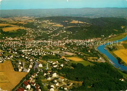 AK / Ansichtskarte Vlotho Winterberg mit Wesergymnasium Amtshausberg Ebenoede Fliegeraufnahme Kat. Vlotho