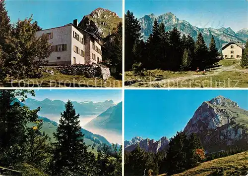 AK / Ansichtskarte Mollis Naturfreundehaus Fronalp Panorama Gipfelblick Kat. Mollis