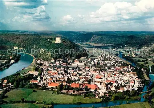 AK / Ansichtskarte Kelheim Fliegeraufnahme mit Donau Kat. Kelheim Donau