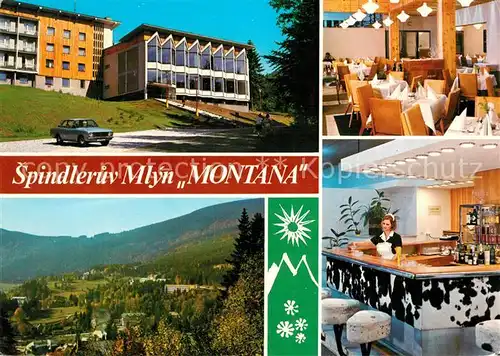 AK / Ansichtskarte Spindleruv Mlyn Spindlermuehle Interhotel Montana Gastraum Bar Panorama Kat. Trutnov